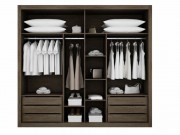 Guarda Roupa Armario Roupeiro Rufato Dali Espelhado 02 Portas 2.10 m